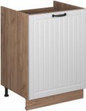 Vicco Wastafelkast Fame-Line, Wit Landhuis/Goudkleurig Eiken, 60 cm