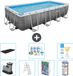 Bestway Rechthoekig Power Steel Zwembad - Rattanprint - 549 x 274 x 122 cm