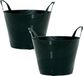 Prosperplast Seau Flexible - 2x - 15 litres - Noir