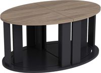 homemaniac Homemania Salontafel Antella 90x60x41 cm zwart en naturel