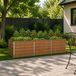 VidaXL Verhoogd tuinbed houtbruin 240 x 80 x 55 cm staal