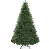 YITAHOME Kunstkerstboom, 230 cm, ca. 1346 takken, natuurgetrouw, dichte takken, dennenboom met metalen standaard en klapsysteemframe, snelle montage voor thuis, kantoor, winkels, 230 x Ø 135 cm