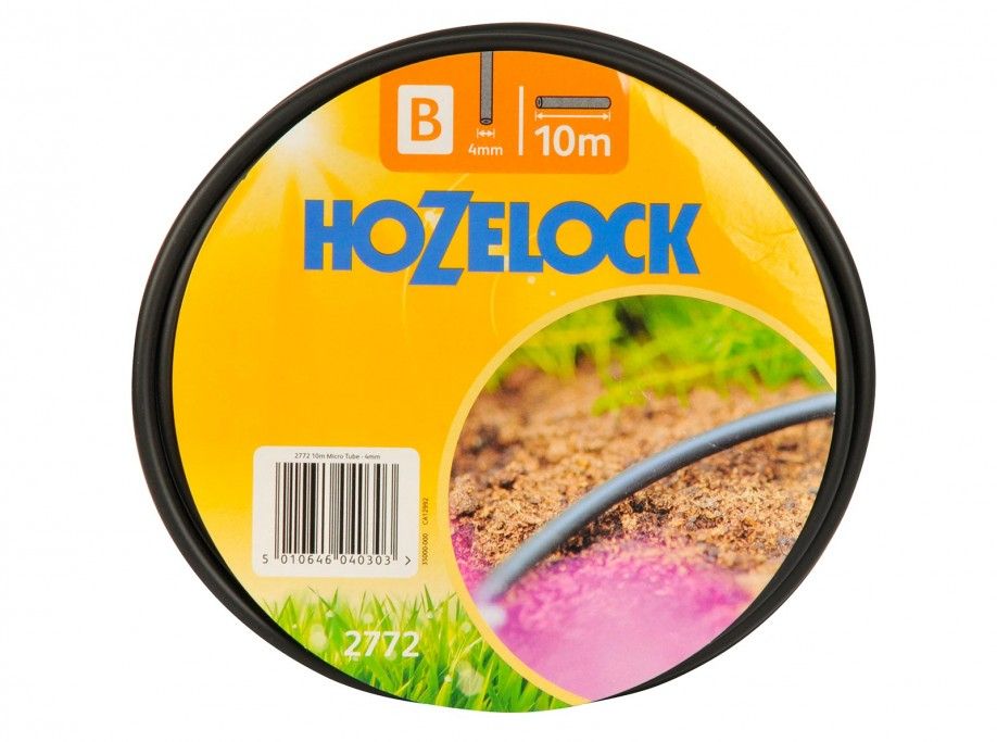 Hozelock 4 mm Slang - 10m - Zwart - PVC