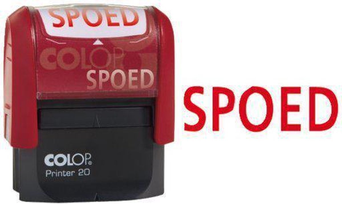 COLOP Printer 20 'Spoed' tekststempel zelfinktend rood