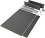 Emuca Set lade Vertex voor keuken of bad inclusief panelen, zacht sluiten, 500x93mm, module 900mm, staal, antracietgrijs