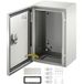 VEVOR NEMA stalen behuizing, 30 x 20 x 6 cm, NEMA 4X stalen elektrische doos, IP66 waterdicht en stofdicht, elektrische aansluitdoos voor buiten/binnen, met montageplaat