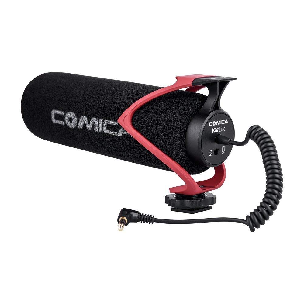 Comica Electrit Super-Cardioid Directional Shotgun Microphone rood