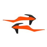 POLISPORT 8422100028 Cache-radiateur, robuste et durable, compatible avec les motos KTM de couleur orange/noir