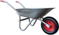 Toolland Kruiwagen, 85 liter, bouwpakket, ideaal voor het transport van uiteenlopende materialen, robuust en roestbestendig, eenvoudige montage, gegalvaniseerd staal, pneumatisch wiel, 12 kg
