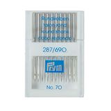 Prym 152283 naaimachinenaalden 287(690) ronde kolf, 70, zilverkleurig, nr. 90