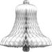 Bellatio Decorations Haza-Witbaard Decoratie kerstklok - wit - 50 cm - honinggraat papier - decoratie bel/klok