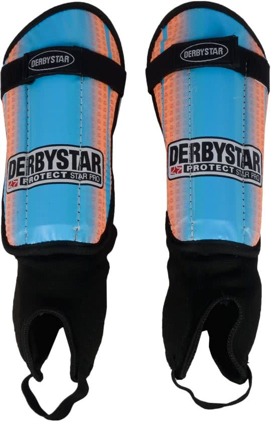 Derbystar ScheenbeschermerVolwassenen - blauw/oranje/zwart Maat L: 170-188cm