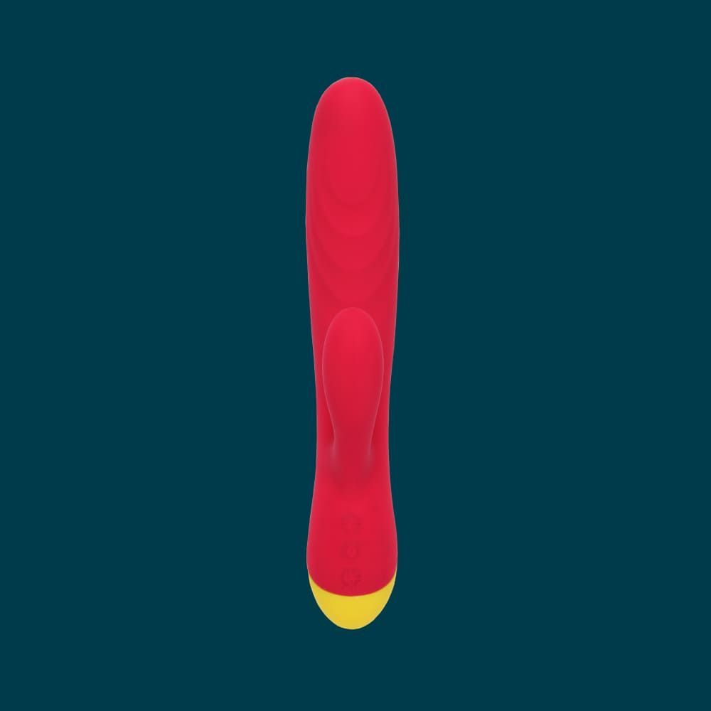 ROMP Jazz Rabbit Vibrator - Berry - Silicone - Ambidextrous