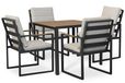 Lifestyle Garden Furniture Lifestyle Alessio/Creta 90x90 cm dining tuinset 5-delig