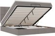 vidaXL - Lit coffre avec matelas - 200x200cm - tissu - taupe