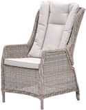 Garden Impressions Marbella verstelbare tuinstoel desert sand wicker met kussen