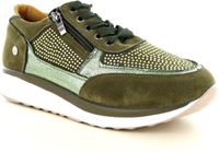 Hafjes Modena Groen Sneaker met rits Maat 41