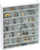 Homcom Vitrinekast - Spaanplaat - 80x9,5x83cm - Wit