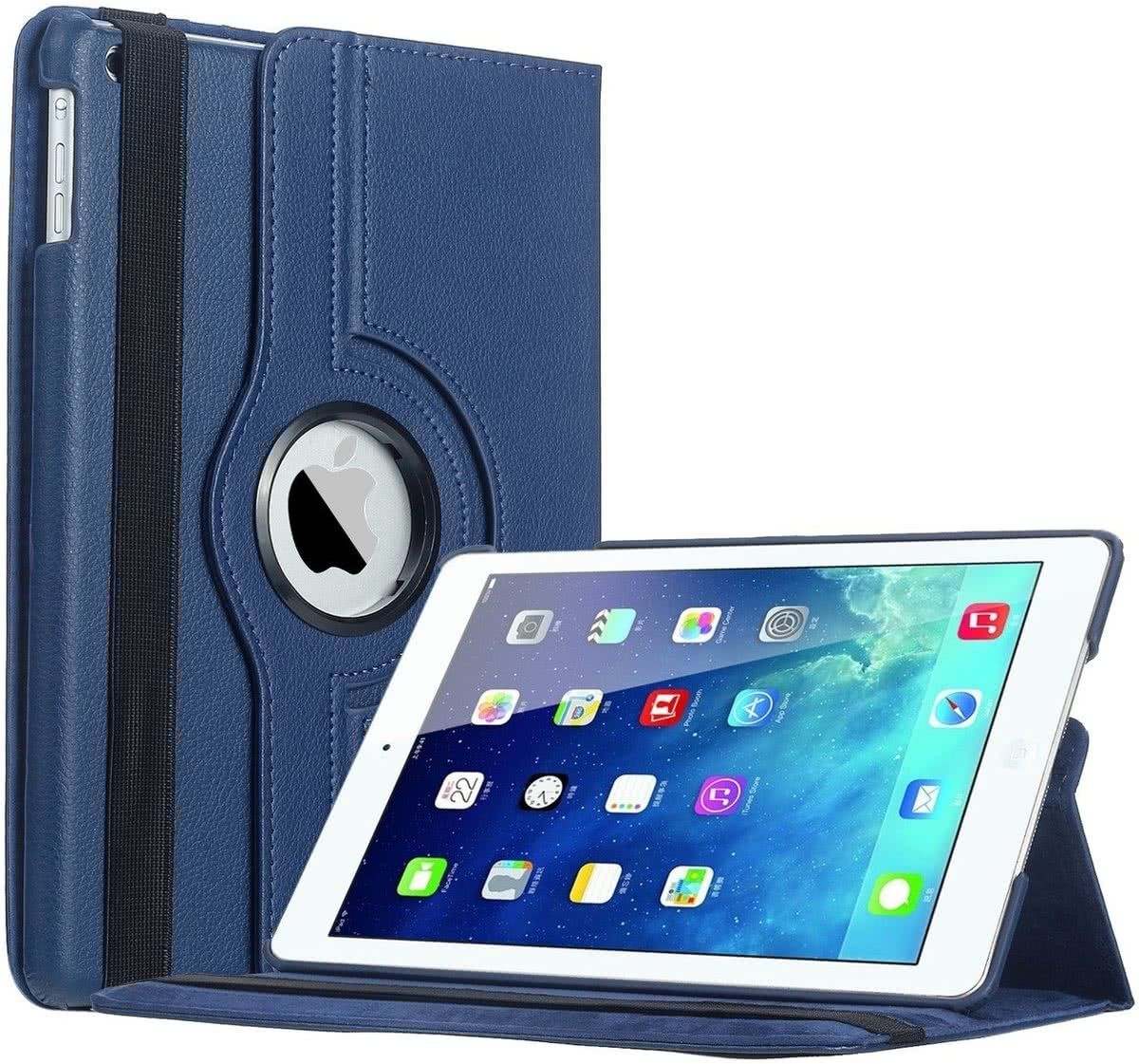 Panda - iPad 2/3/4 hoes 360 graden Multi-stand draaibaar -Blauw
