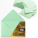 Enveloppen Ofiturie Enveloppen van papier, kleine gekleurde enveloppen, ideaal als cadeau, brieven, kleurrijke kaarten, afmetingen 75 x 120 mm, ontworpen om speciale momenten te verrassen en te creëren (groen