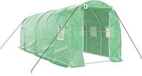 vidaXL Serre met stalen frame, groen, 12 m², 6x2x2 meter