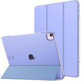 MoKo iPad Air 13 inch 2024/iPad Pro 12,9 inch (6e/5e generatie, 2022/2021), dun, doorschijnend, mat, harde achterkant van polycarbonaat, ondersteunt Touch ID en Pro/2e/USB-C, lavendelpaars