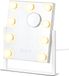 Songmics Make-upspiegel met verlichting, touch-bediening, 9 dimbare leds, 3 kleurtemperaturen, 25 x 30 cm, mat wit LWM005WC02