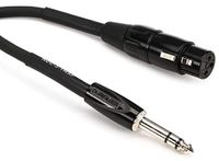 Roland 3ft Interconnect kabel, 1/4" TRS-XLR (vrouwelijk), zwarte serie (RCC-3-TRXF)