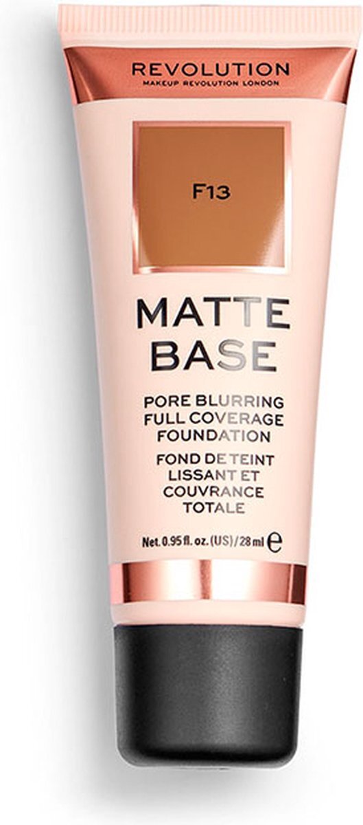 Makeup Revolution Matte Base Pore Blurring Full Coverage Foundation - F13