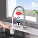 Famanu Robinet de cuisine avec bec pivotant à 360° et démarrage à froid, mitigeur monocommande, évier, robinet de cuisine, acier inoxydable