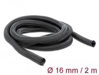Delock Braided Sleeve self-closing 2 m x 16 mm black