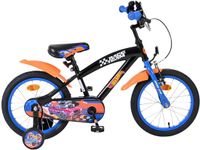 Volare Hot wheels kinderfiets - jongens - 16 inch - zwart oranje blauw