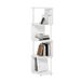 Furinno Econ 4-Tier Zigzag Hoekplank Boekenkast, Boekenplank, Wit/Wit