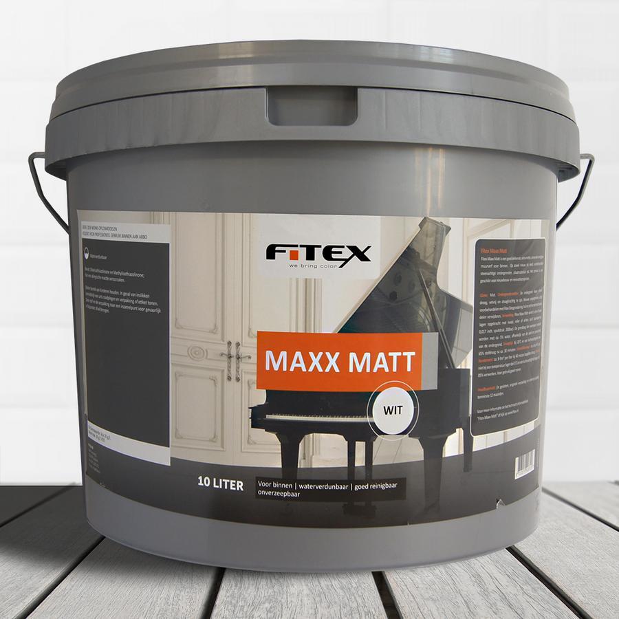 Fitex -Muurverf-Maxx Matt-Ral 9016 Verkeerswit-10 liter