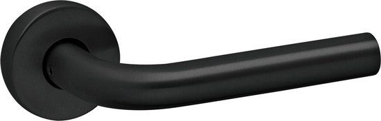 Oxloc deurkruk RVS zwart gebogen stalen onderrozet | Binnendeur | Alleen krukrozet | 8714678194481