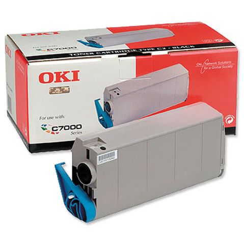 OKI 41963008 Toner Cartridge - Black - Original - 10,000 Pages - Compatible with C7100/C7300/C7500