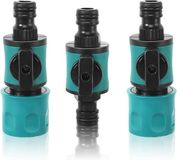OEM Wan GmbH Tuinslangverbindingen met ventiel - Perfecte aansluiting - 3 stuks
