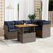 Maison Exclusive - Ensemble de meubles de jardin 6 pièces avec canapé et coussins, gris, en polyrotin