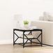 vidaXL Salontafel Zwart Eiken 51 x 50 x 40 cm Engineered Hout en Staal