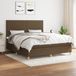 Maison Exclusive - Lit boxspring avec matelas, brun foncé, 160x200 cm, rembourré