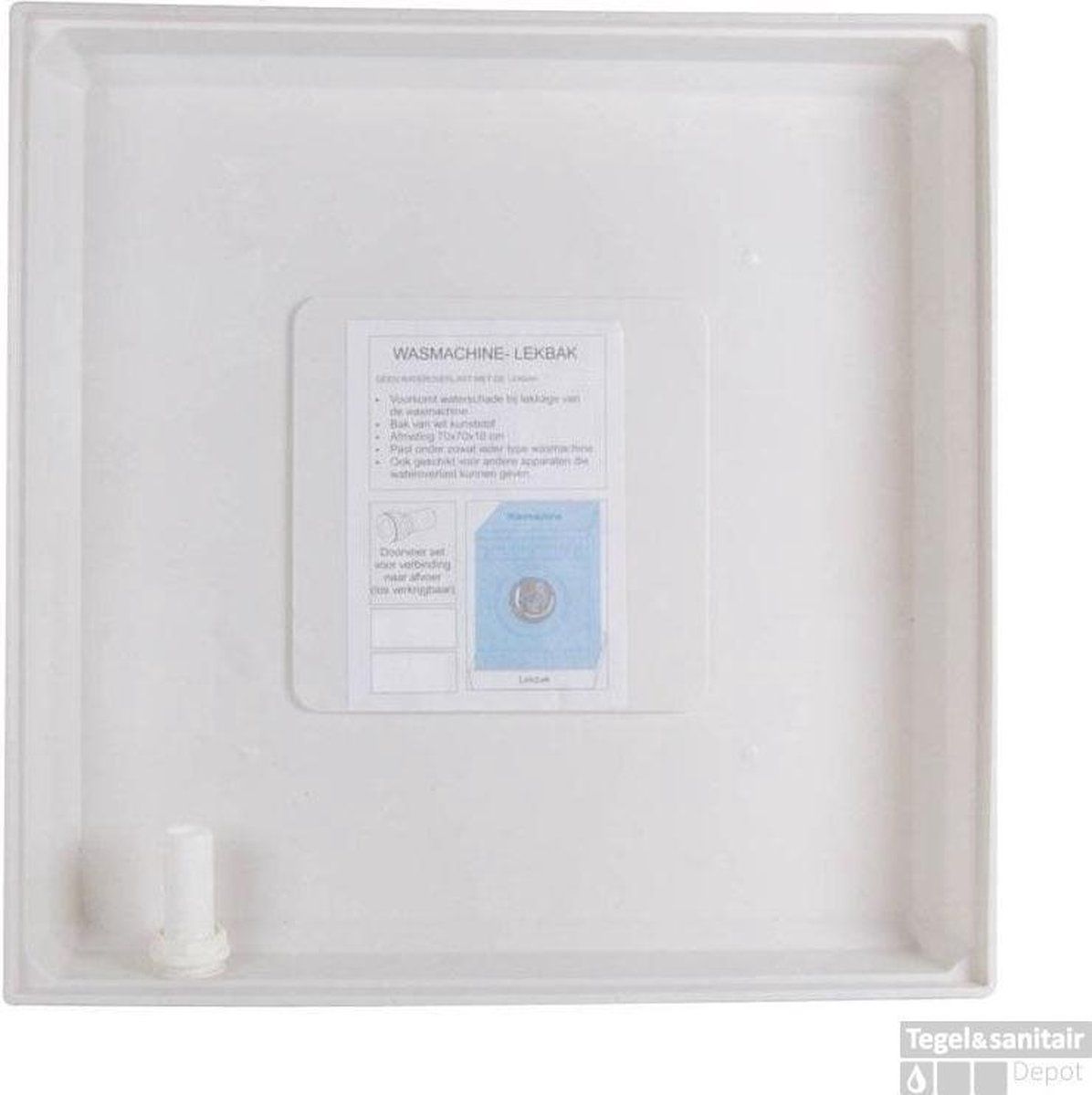 Nedco 60100100P Lekbak voor wasmachine 70x70cm