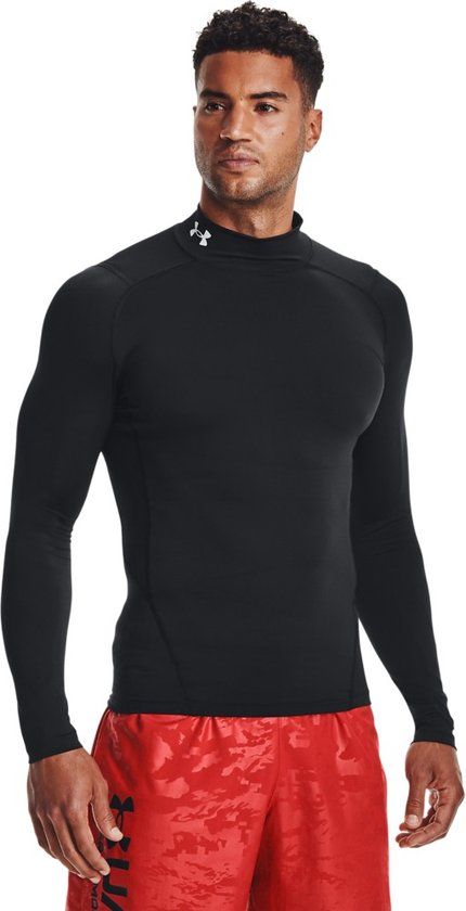 Under Armour UA HG Heatgear Armour Compressie Mock Long Sleeve Heren Sportshirt - Zwart - Maat M