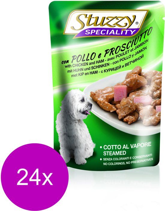 Stuzzy Pouch Adult 100 g - Hondenvoer - 24 x Kip&Ham