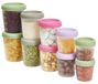 Lot de 10 boîtes de rangement avec couvercles à vis, sans BPA
