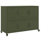 VidaXL Woonkamerdressoir Groen Staal 390x720 mm