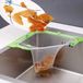 Filtres de cuisine pour coins, paniers de vidange à mailles fines pour évier (1 support + 50 sacs filtrants)