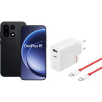OnePlus 15 256GB Zwart 5G + OnePlus SuperVOOC Oplader 120W + Usb C kabel