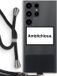 Case Company Hoesje met koord geschikt voor Samsung Galaxy S23 Ultra - Ambitchious - Zwart