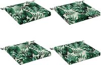 vidaXL - 4-Piece - Zitkussens - SOEST - 4 - st - 100% - Polyester - Bladpatroon
