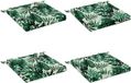 vidaXL - 4-Piece - Zitkussens - SOEST - 4 - st - 100% - Polyester - Bladpatroon